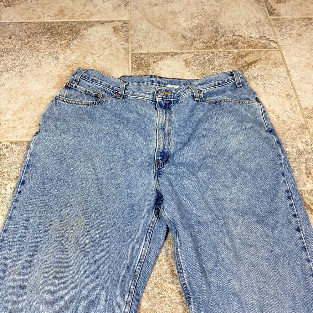Vintage Levis Jeans Mens 42x34 Relaxed Fit 550 Tapered Blue 2001 Y2K - Picture 2 of 10